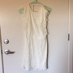 White Lacey Kimchi Blue Floral Dress